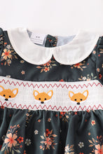 Fox floral smocked baby romper - ARIA KIDS