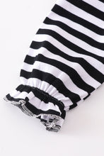 Stripe farm animals ruffle baby romper
