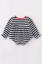 Stripe farm animals ruffle baby romper
