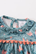 Green floral print baby romper - ARIA KIDS