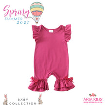 Bethany Flutter Sleeve Romper - ROSE PINK - ARIA KIDS