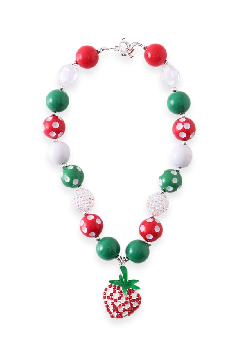Strawberry Pendant Necklace -Color B - ARIA KIDS