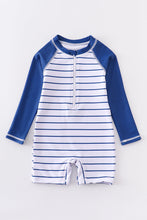 Blue stripe boy swimsuit