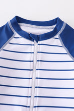 Blue stripe boy swimsuit