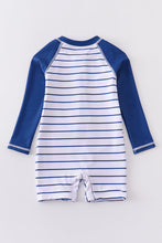 Blue stripe boy swimsuit