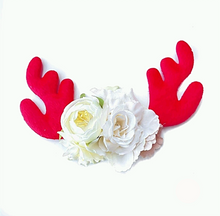 Red/White Reindeer Christmas Headband - Ready to Ship - ARIA KIDS