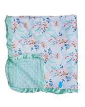 Mint Floral Minky Baby Blanket - ARIA KIDS