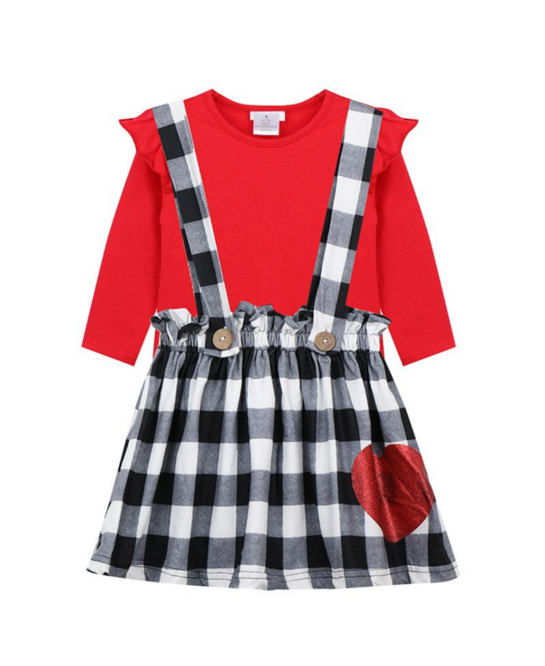 Buffalo plaid suspender skirt hot sale