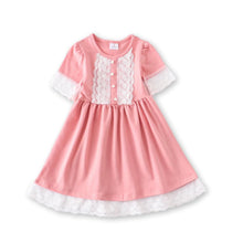 Lia Pink & White Lace Dress - ARIA KIDS