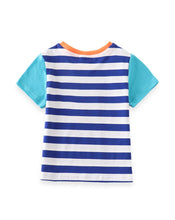 Blue Striped Turtle Boys Shirt - ARIA KIDS