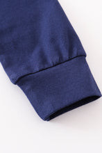 Navy snowman applique ruffle girl top - ARIA KIDS