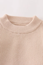 Beige round neck sweater - ARIA KIDS