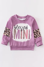Purple leopard blessed mommy & me top - ARIA KIDS