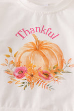 White thankful pumpkin top mommy & me - ARIA KIDS
