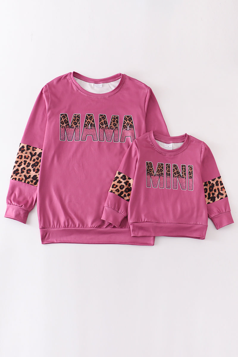 Pink leopard mommy & me top - ARIA KIDS