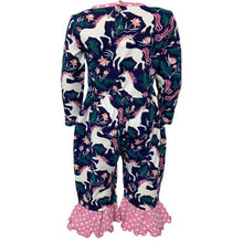 "Sara" Unicorn and Polka Dot Flower Romper - ARIA KIDS