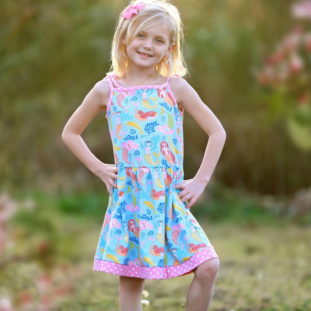 Polka dot spaghetti strap dress top
