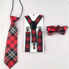 "Scott" Tartan Plaid Suspender, Bow Tie & Tie - ARIA KIDS