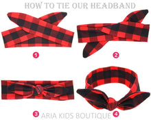 Mommy & Me Matching Headband Buffalo checks - 2 PC Set - ARIA KIDS