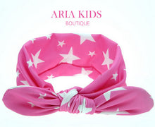 Star Print- Pink & White Headband - ARIA KIDS