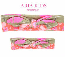 Pink/Orange - Mommy and Me Headband 2-Pc Gift Set - ARIA KIDS