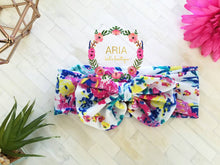 Floral Big Bow Headband - White Multi - ARIA KIDS