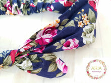 Navy Floral Mommy & Me Headband 2-Pc Set - ARIA KIDS