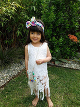 Floral Big Bow Headband - White Multi - ARIA KIDS