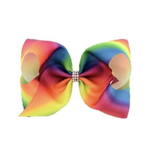 8" Jumbo Rainbow Hair Bow Clip - ARIA KIDS