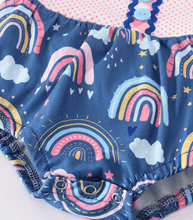 Rainbow Gingham Plaid Baby Bubble Romper - ARIA KIDS