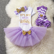 1st Birthday Outfit Romper Tutu Leg Warmer 4 Pc Set - ARIA KIDS