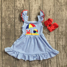 Summer Beach Dress with Hair Bow Clip - ARIA KIDS