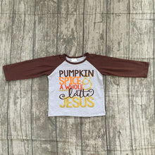 WHOLESALE CLEARANCE BUNDLE - Pumpkin Spice and a Whole Latte Jesus Raglan Fall Shirt - ARIA KIDS