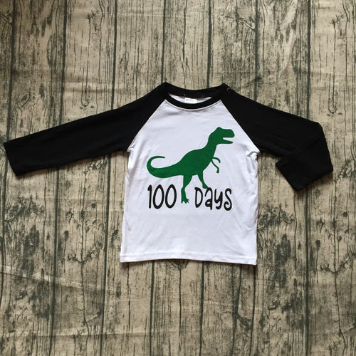 100 Days Dinosaur Boys Raglan Shirt - ARIA KIDS