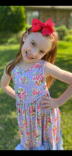 Pink & Purple Floral Ruffle Dress - ARIA KIDS