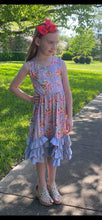 Pink & Purple Floral Ruffle Dress - ARIA KIDS